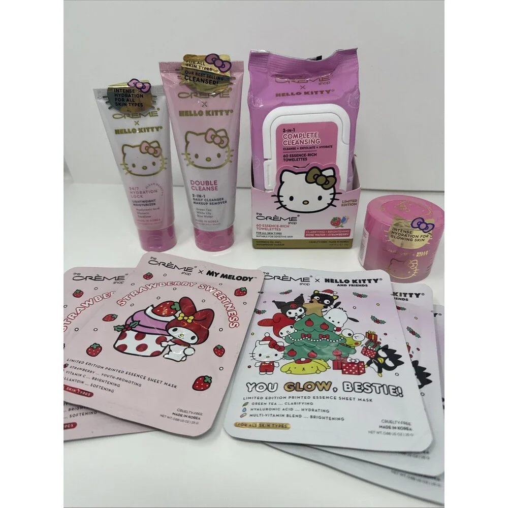 The Crème Shop x Hello Kitty Skincare Collection 9 Pack NEW SEALED pink water